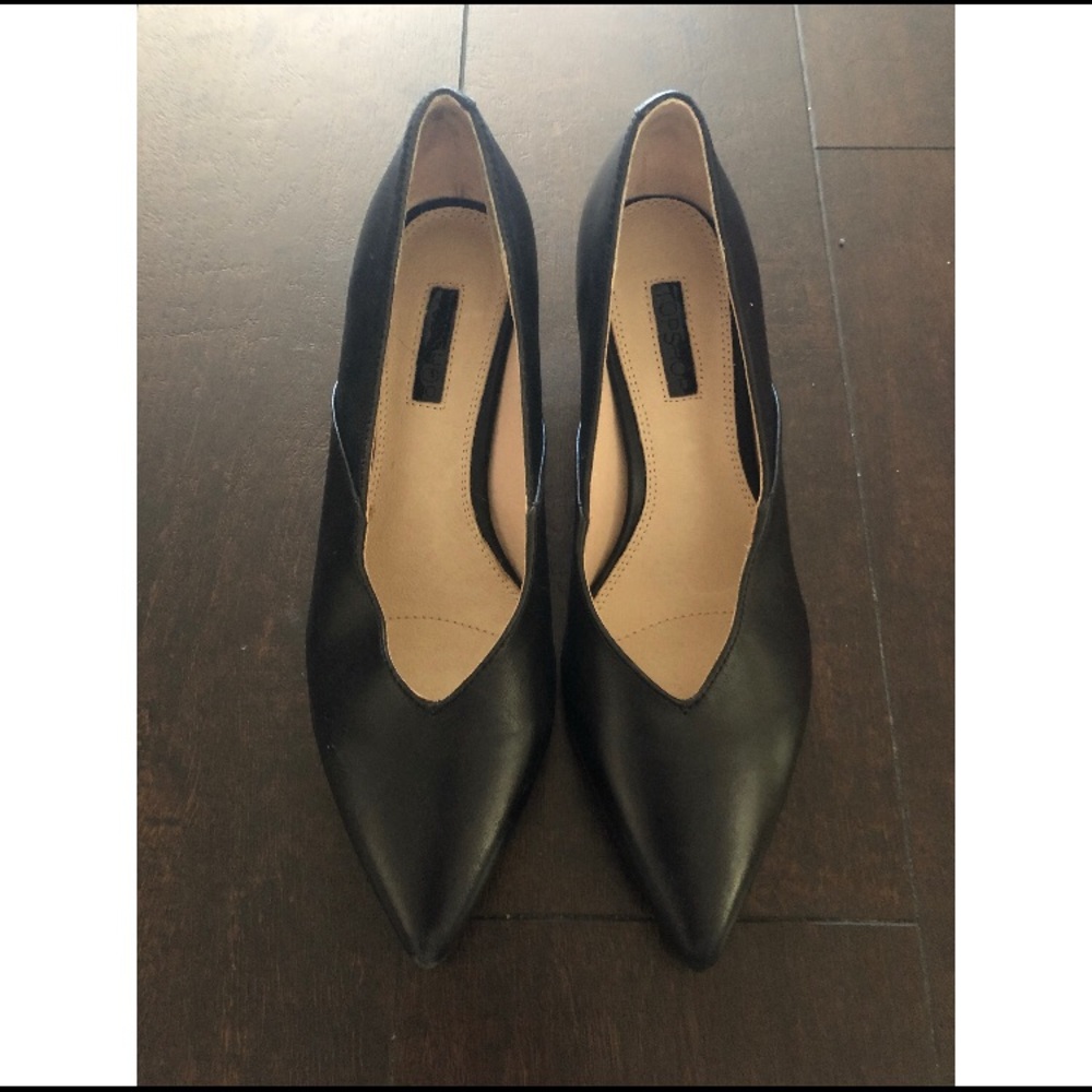 Topshop Black Kitten Heel Pumps